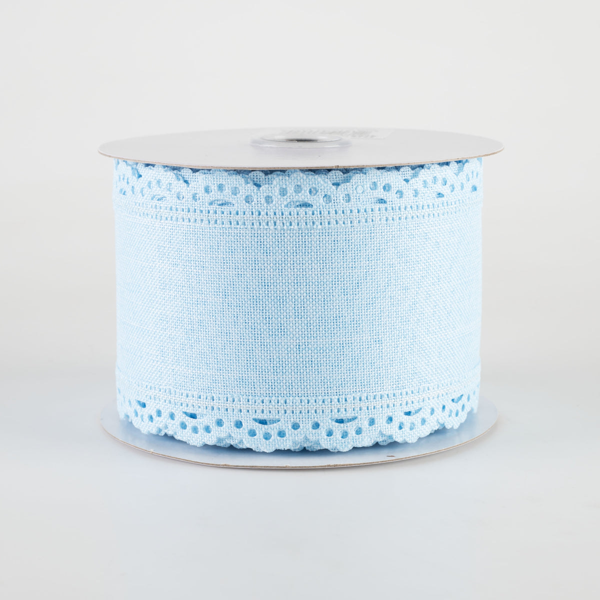 2.5" Scalloped Edge Ribbon: Pale Blue (10 Yards)