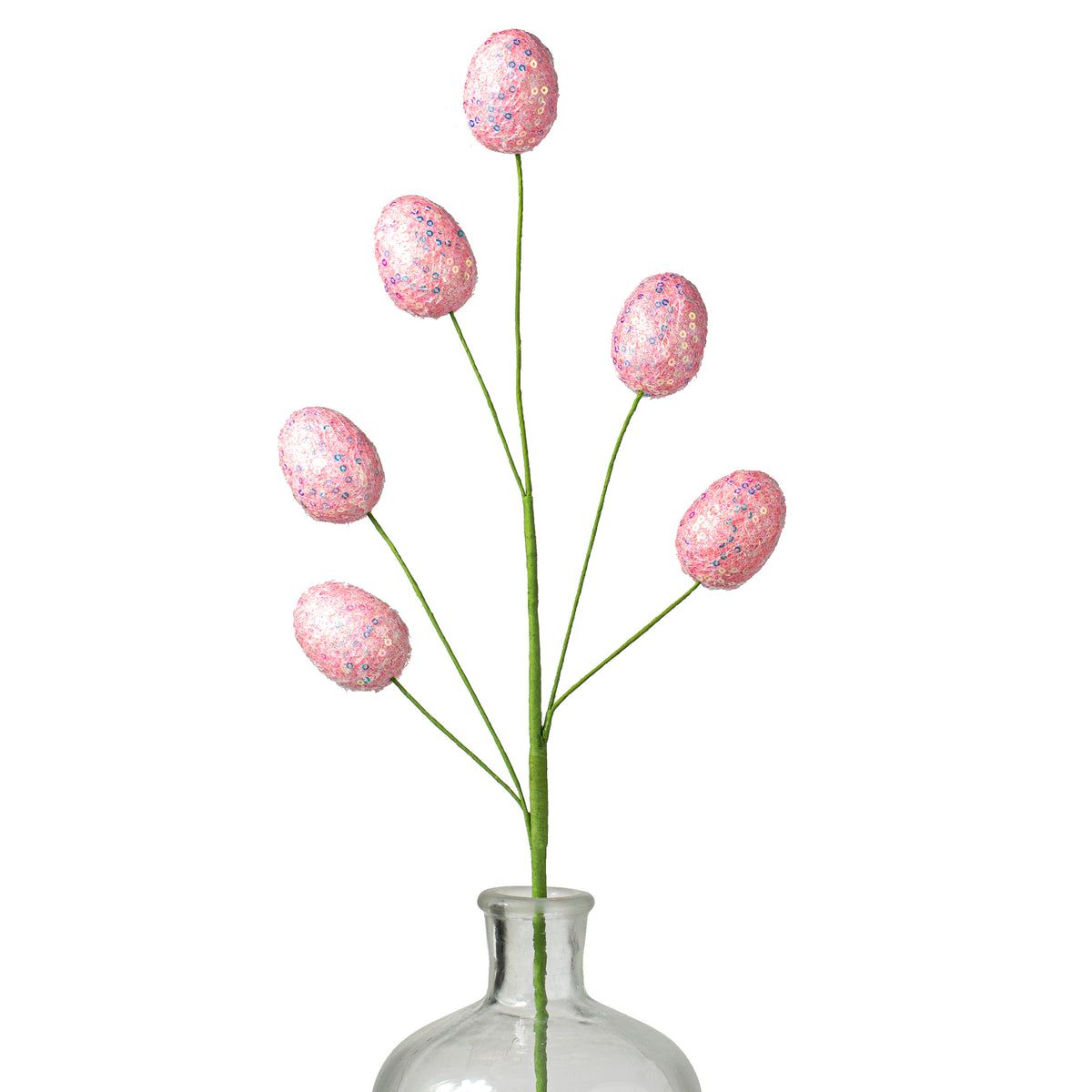 22" Sequin Easter Egg Spray: Pink Item Number: 63495PK