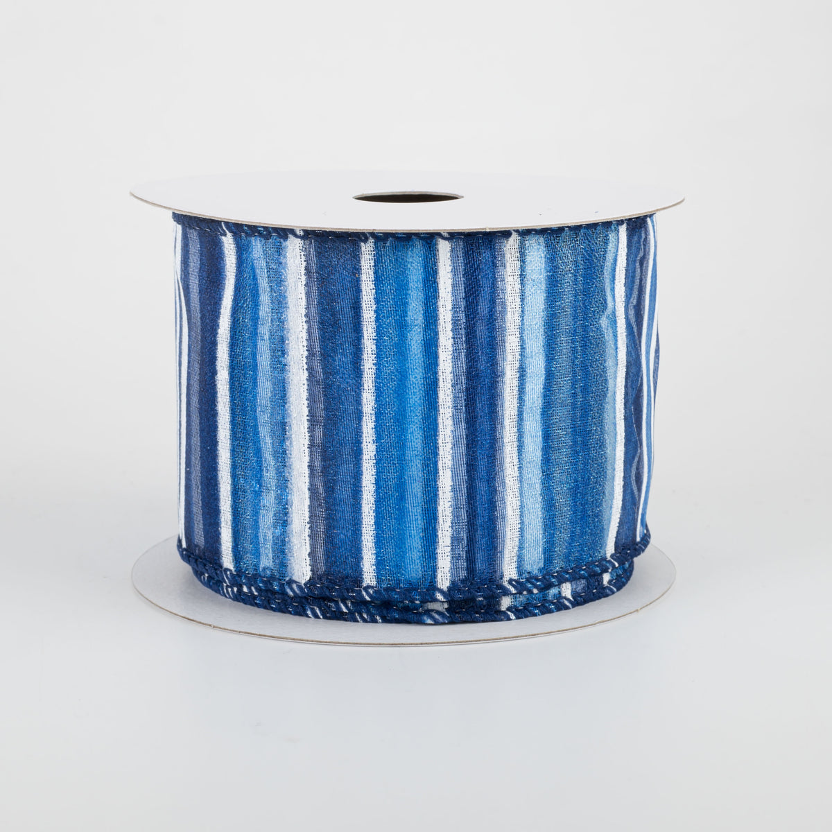 2.5" Sheer Stripes Ribbon: Blue (10 Yards) Item Number: 41127-40-27