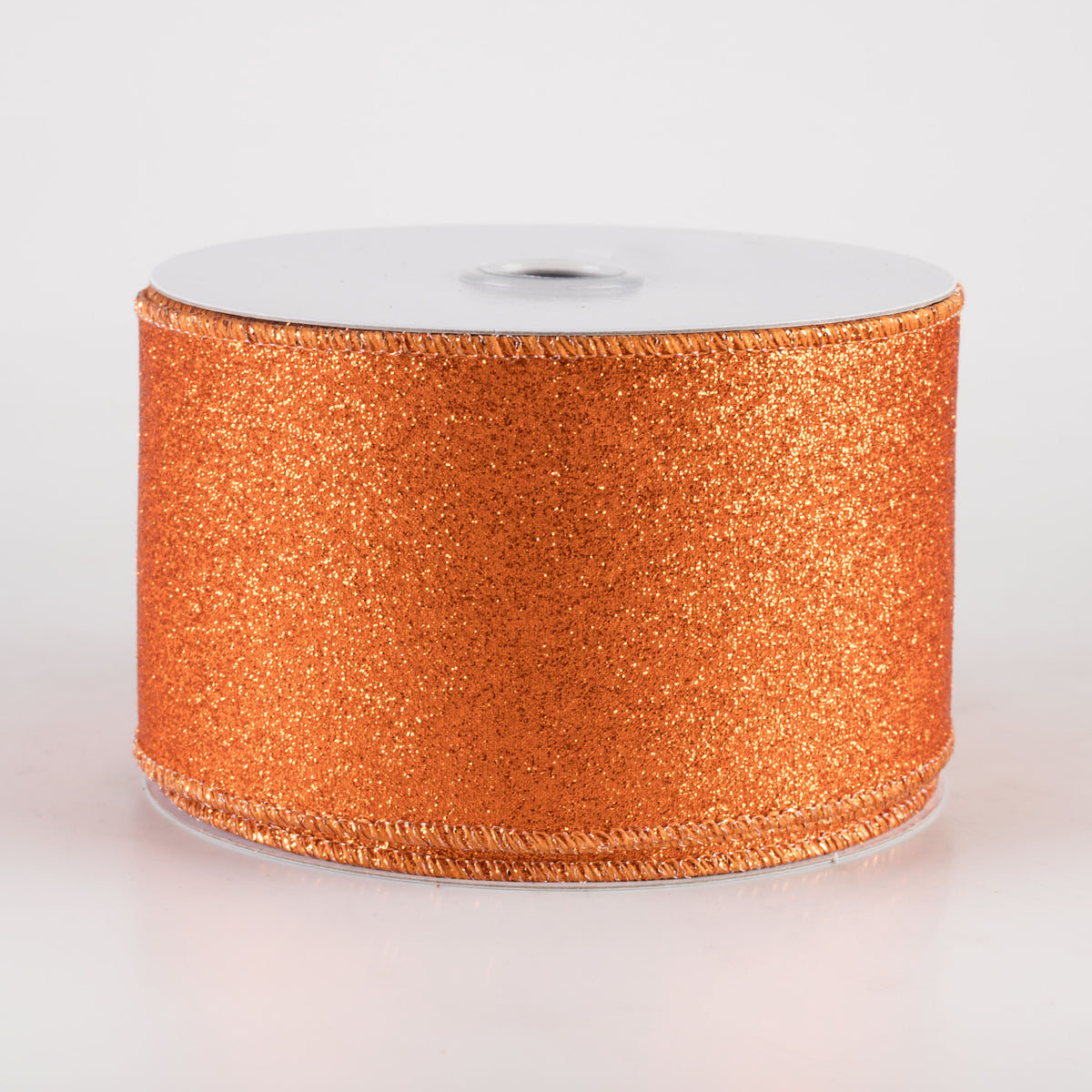 2.5" Shimmer Glitter Ribbon: Orange (10 Yards)