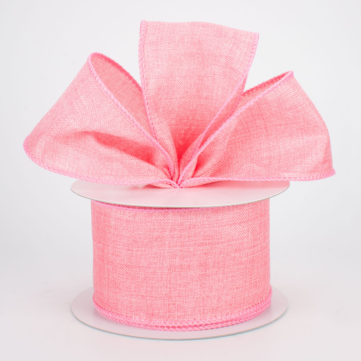 2.5" Shiny Canvas Ribbon: Pink (10 Yards) Lifestyle Photo