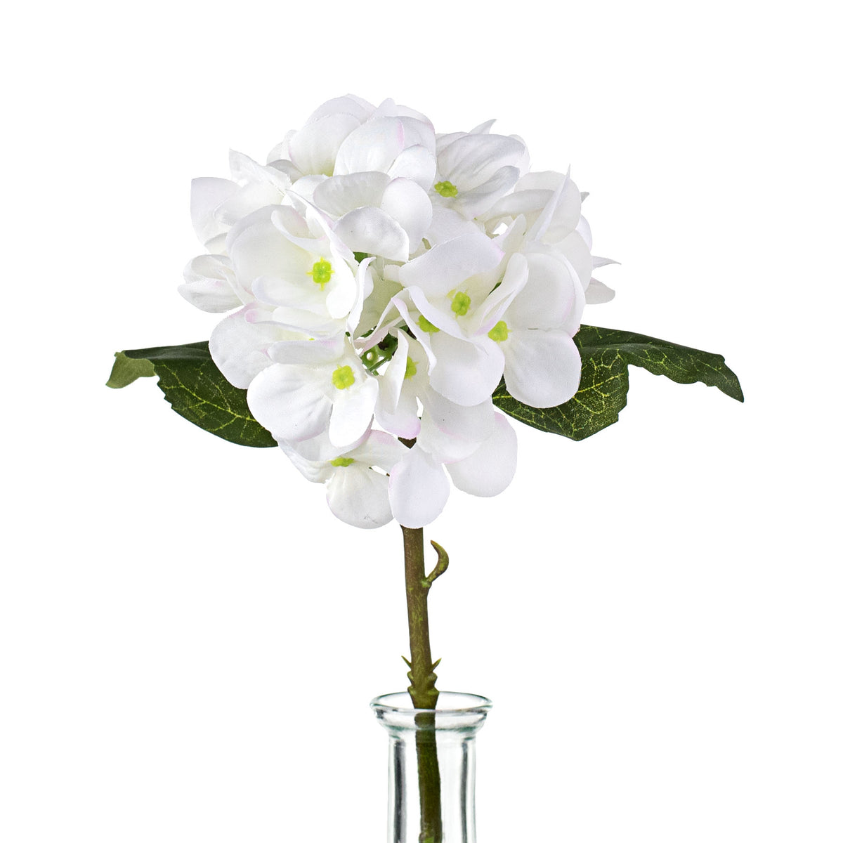 12" Silk Hydrangea Stem: White Item Number: 27122