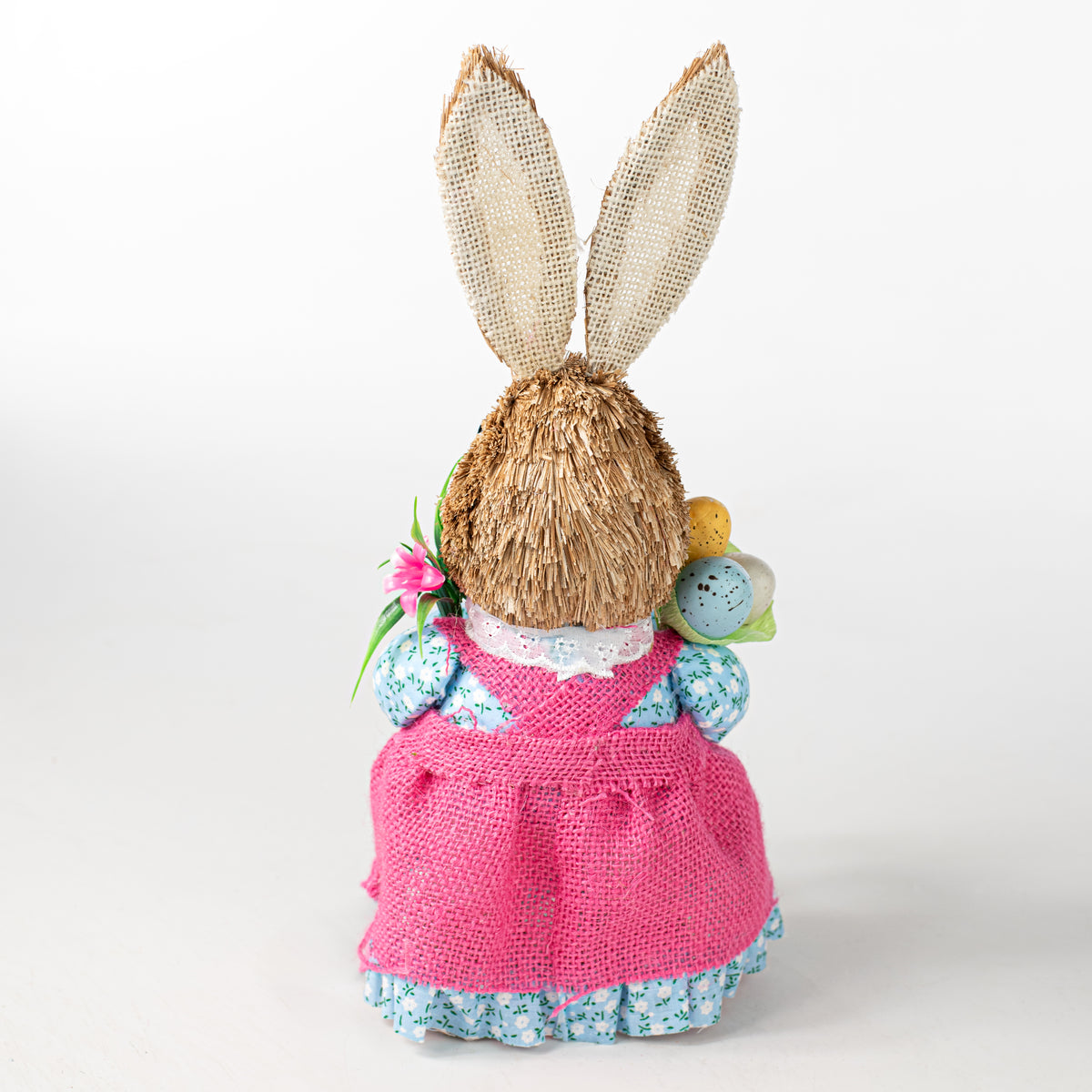 13" Sisal Bunny Standing Decoration: Girl detail photo 5