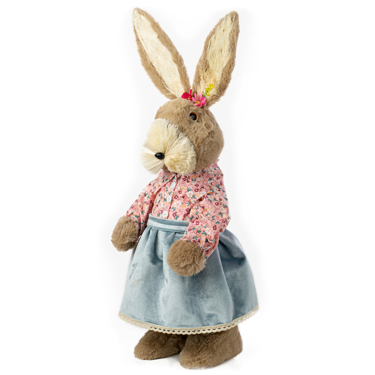 23" Sisal & Fur Floral Print Girl Bunny Item Number: 63361GIRL