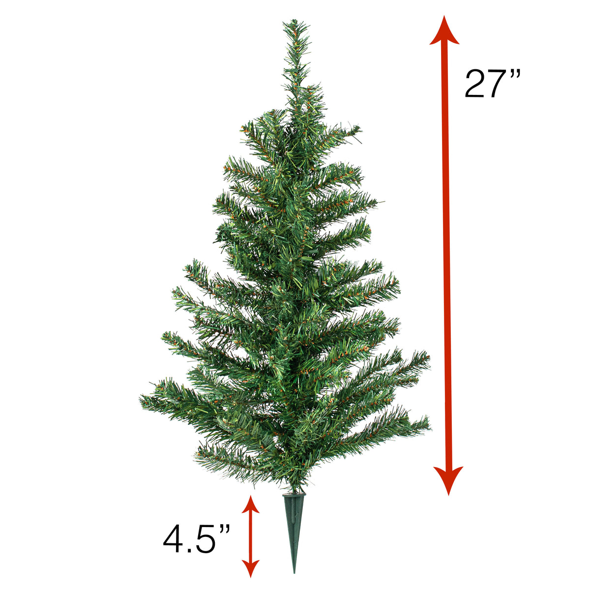 30" Small Cemetery Pine Tree With Plastic Spike Lifestyle Photo