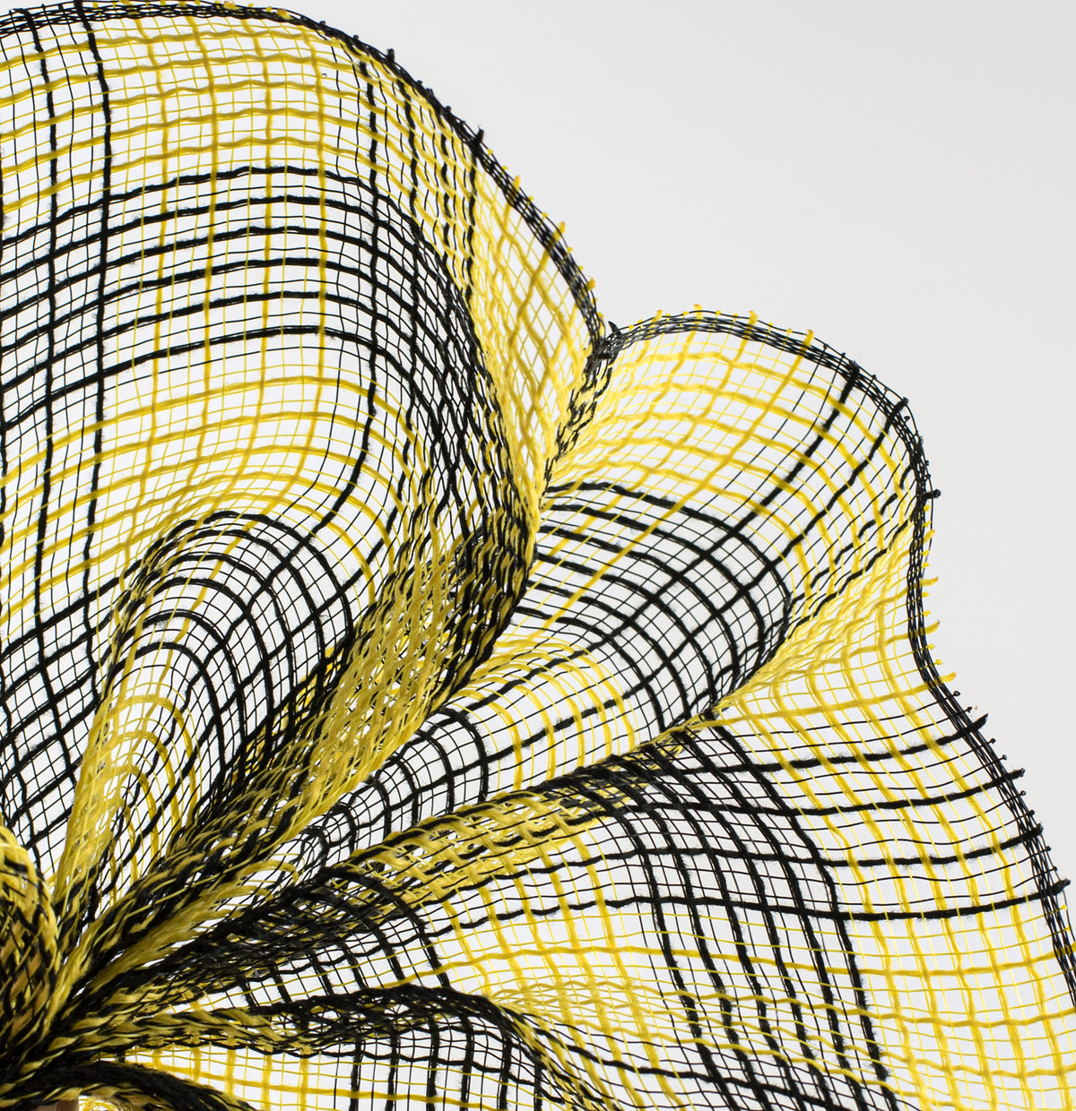 10" Small Check Fabric Mesh: Black & Yellow Lifestyle Photo