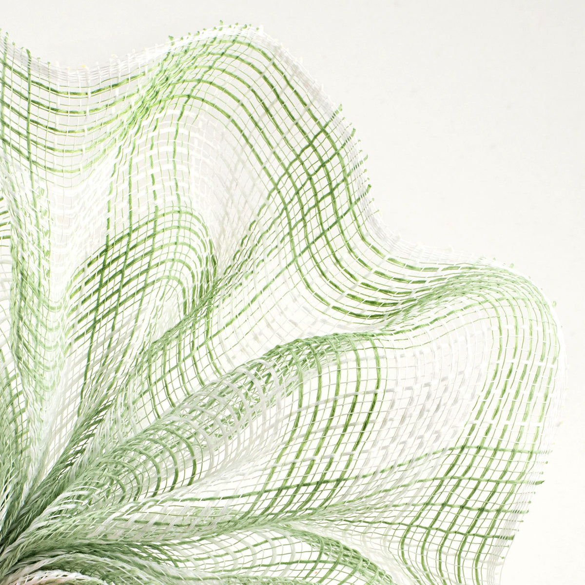 10" Small Check Fabric Mesh: Sage & White Lifestyle Photo