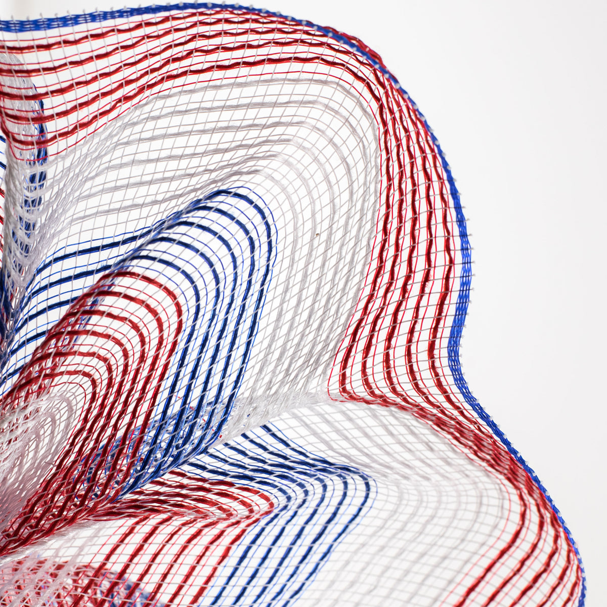 10" Small Stripe Fabric Mesh: Red, White, Blue Lifestyle Photo