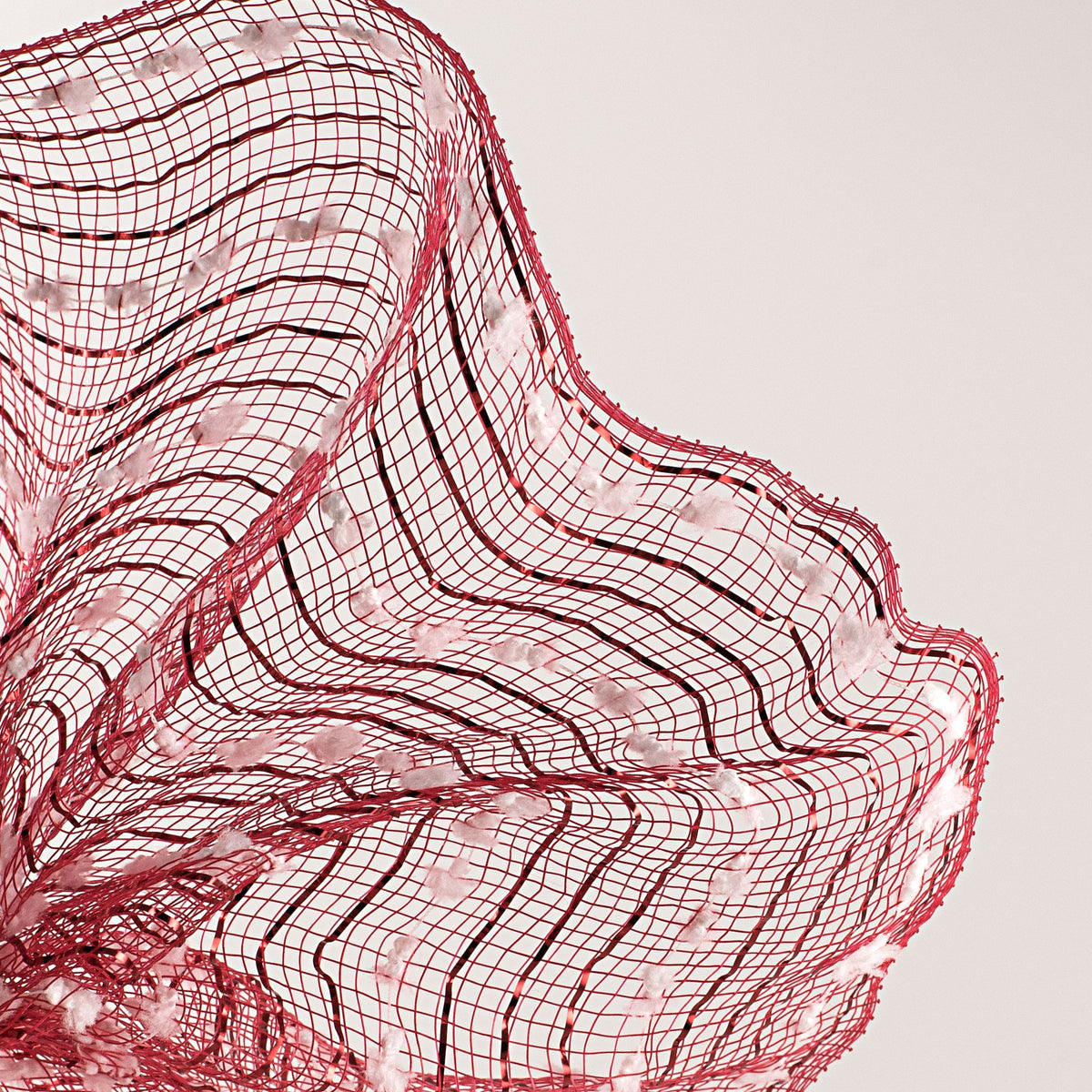 10" Snowball Deco Mesh: Red (10 Yards) Lifestyle Photo