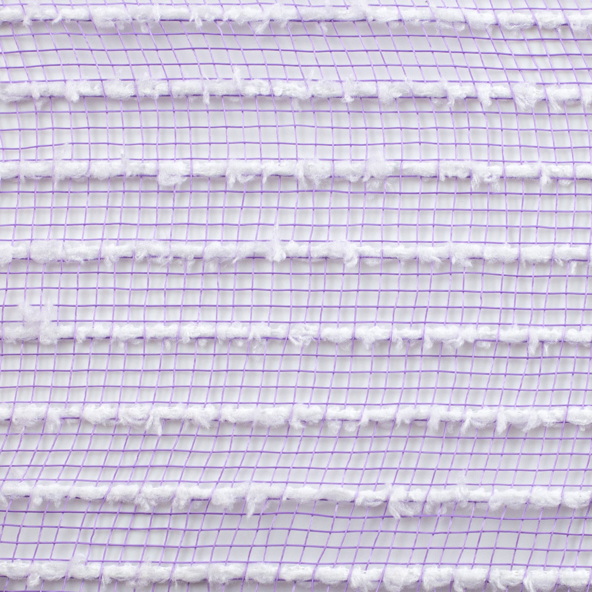 10" Snowdrift Deco Mesh: Lavender & White detail photo 3