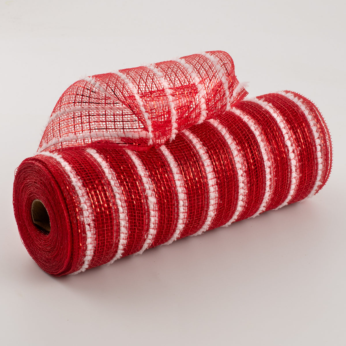 10" Snowdrift Deco Mesh: Red Foil & White Item Number: RY810049