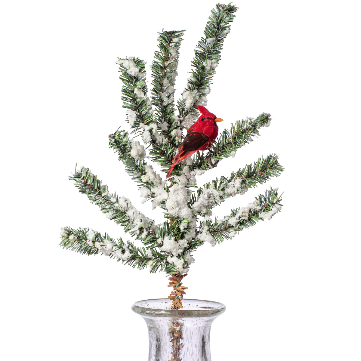 18" Snowy Twig Spray With Cardinal Item Number: ISB68306