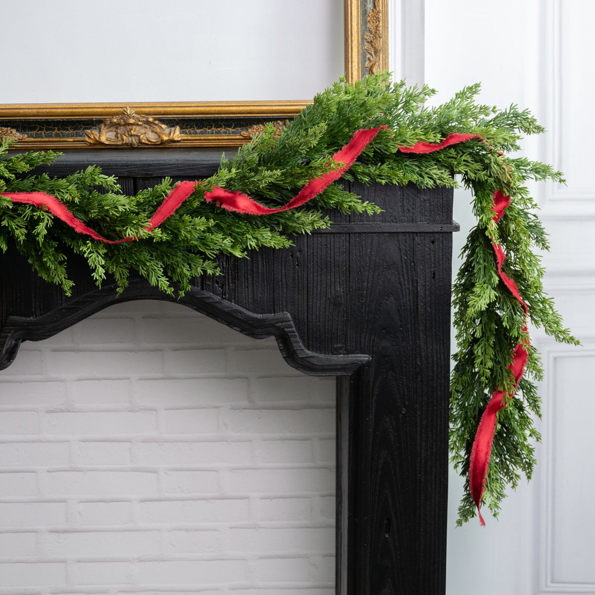 6' Soft Touch Cypress Garland: Evergreen Lifestyle Photo