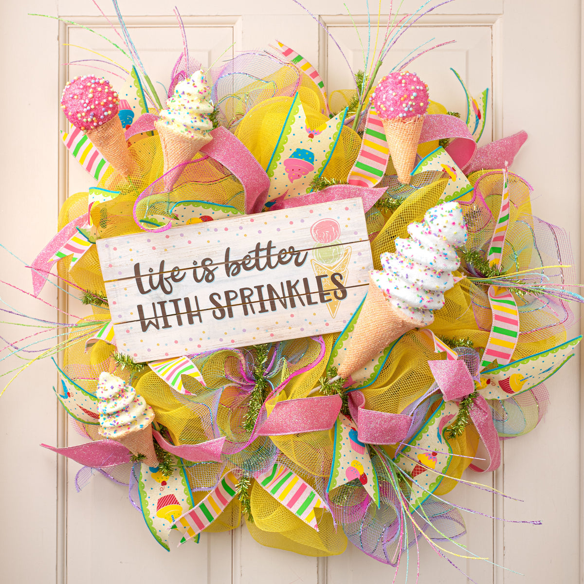 20" Sprinkle Ice Cream Spray: Fuchsia Pink Lifestyle Photo
