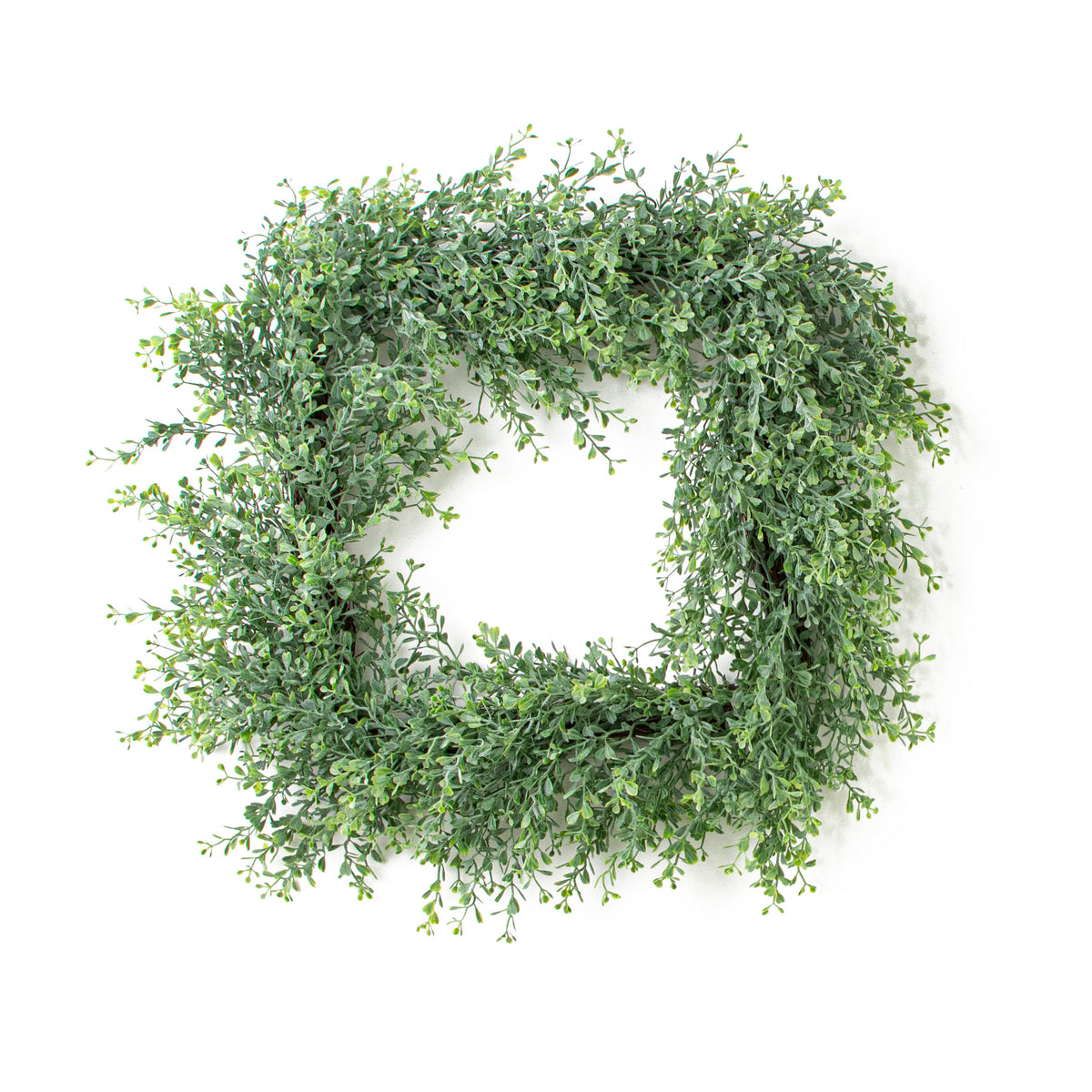 18" Square Boxwood Wreath: Dusty Green Item Number: FR659943