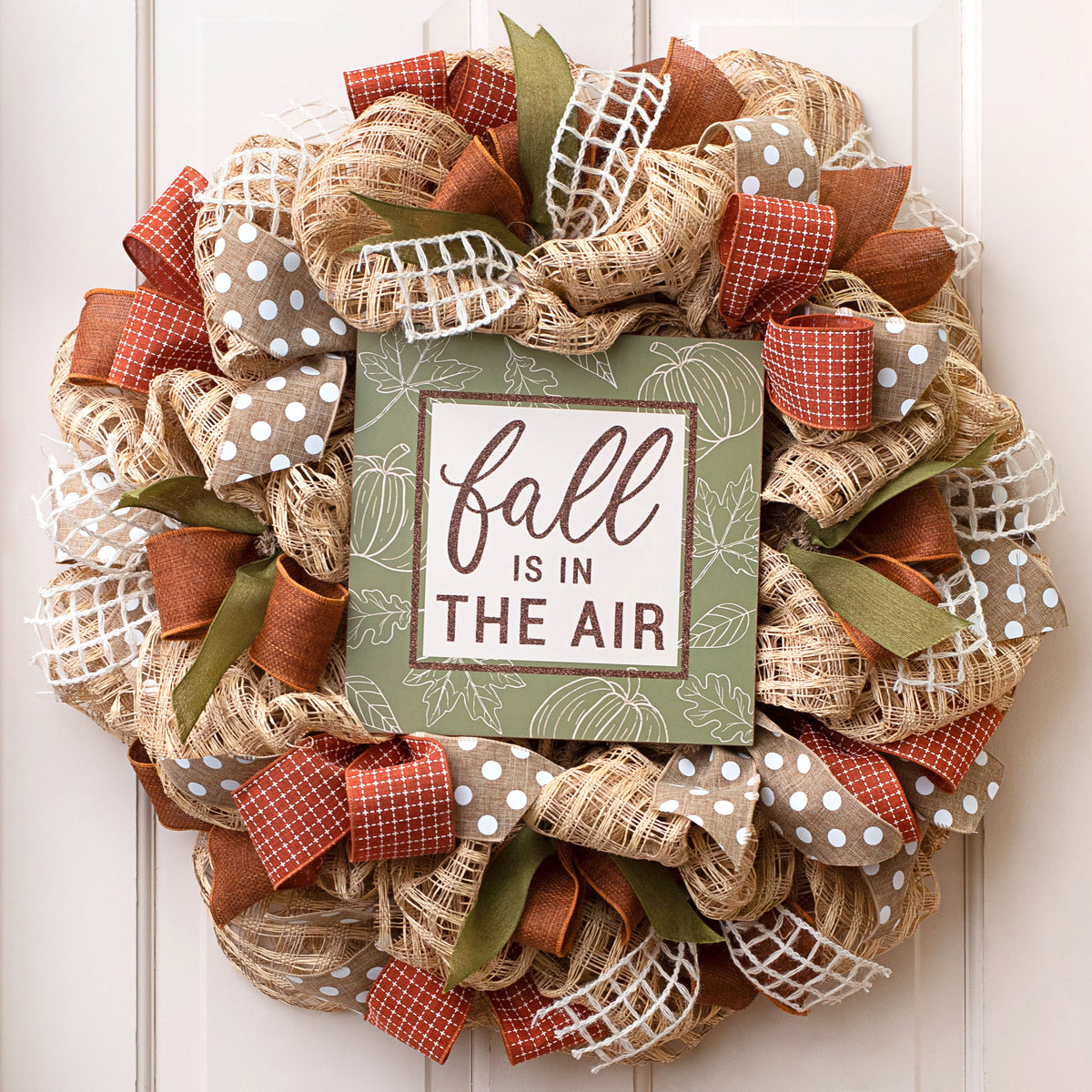 10" Square Wooden Sign: Fall Is In The Air Lifestyle Photo