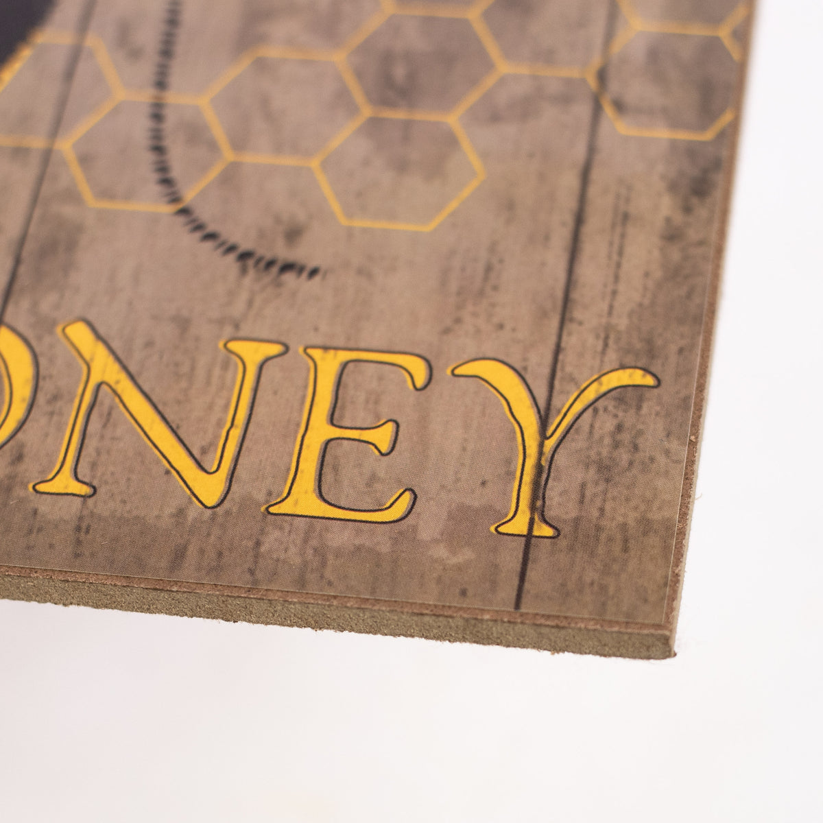 10" Square Wooden Sign: Old Fashioned Honey detail photo 3