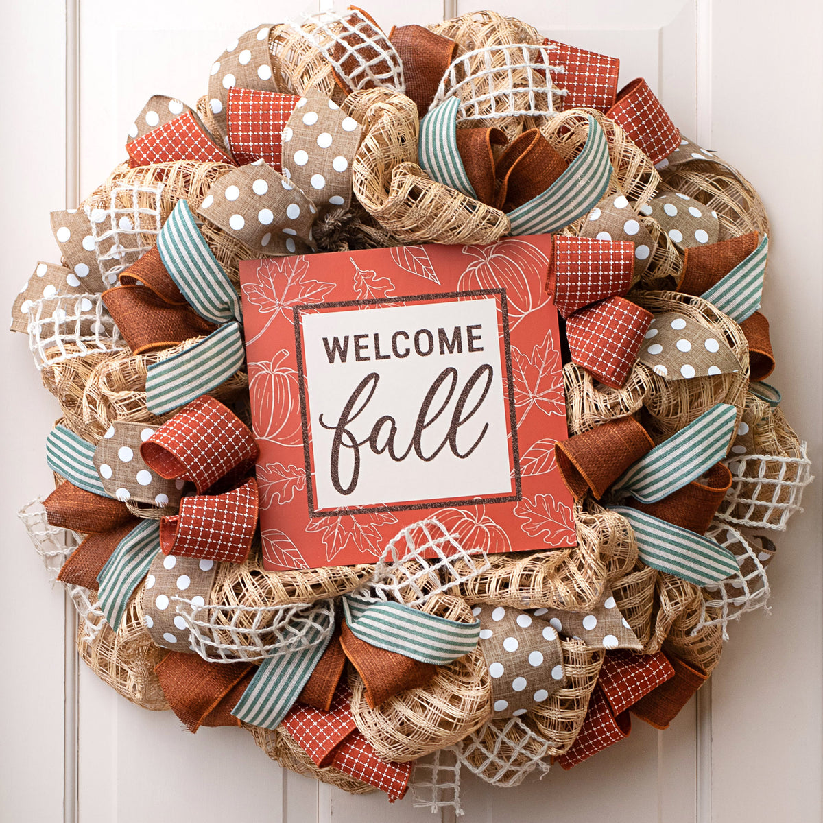 10" Square Wooden Sign: Welcome Fall Lifestyle Photo