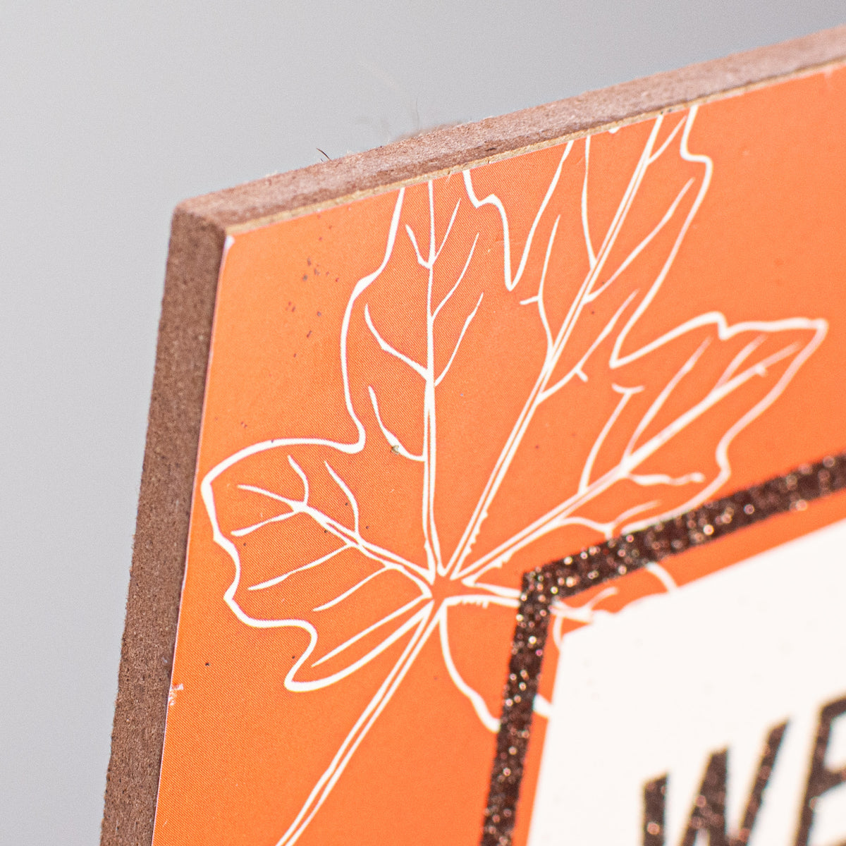 10" Square Wooden Sign: Welcome Fall detail photo 3