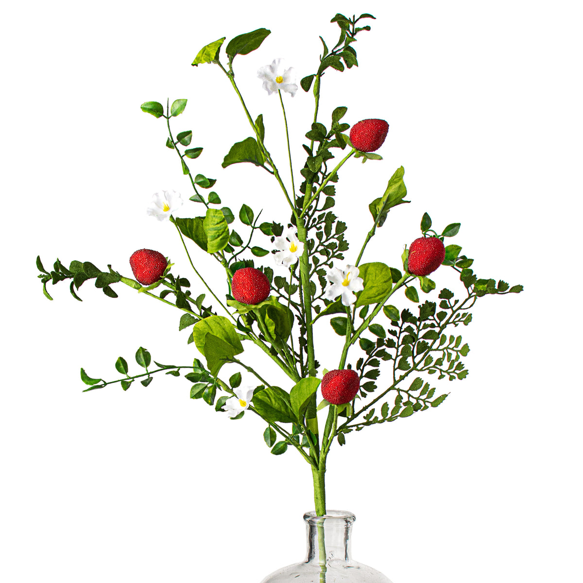 28" Strawberry & Fern Spray Item Number: 62935SP28