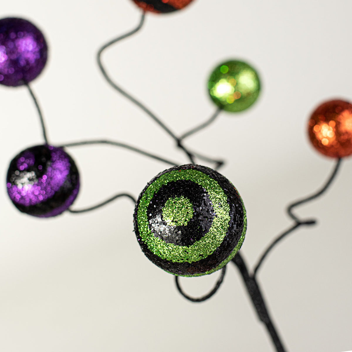 17" Stripe & Solid Glitter Ball Pick: Black, Copper, Lime, Purple Lifestyle Photo