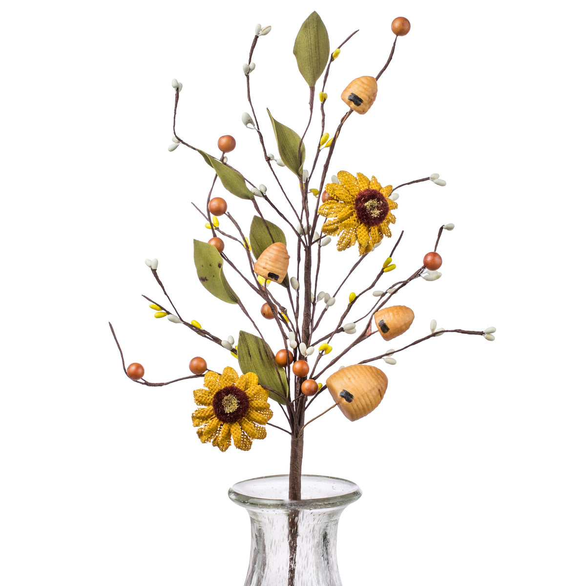 19" Sunflower & Bee Hive Spray Item Number: ISB61215
