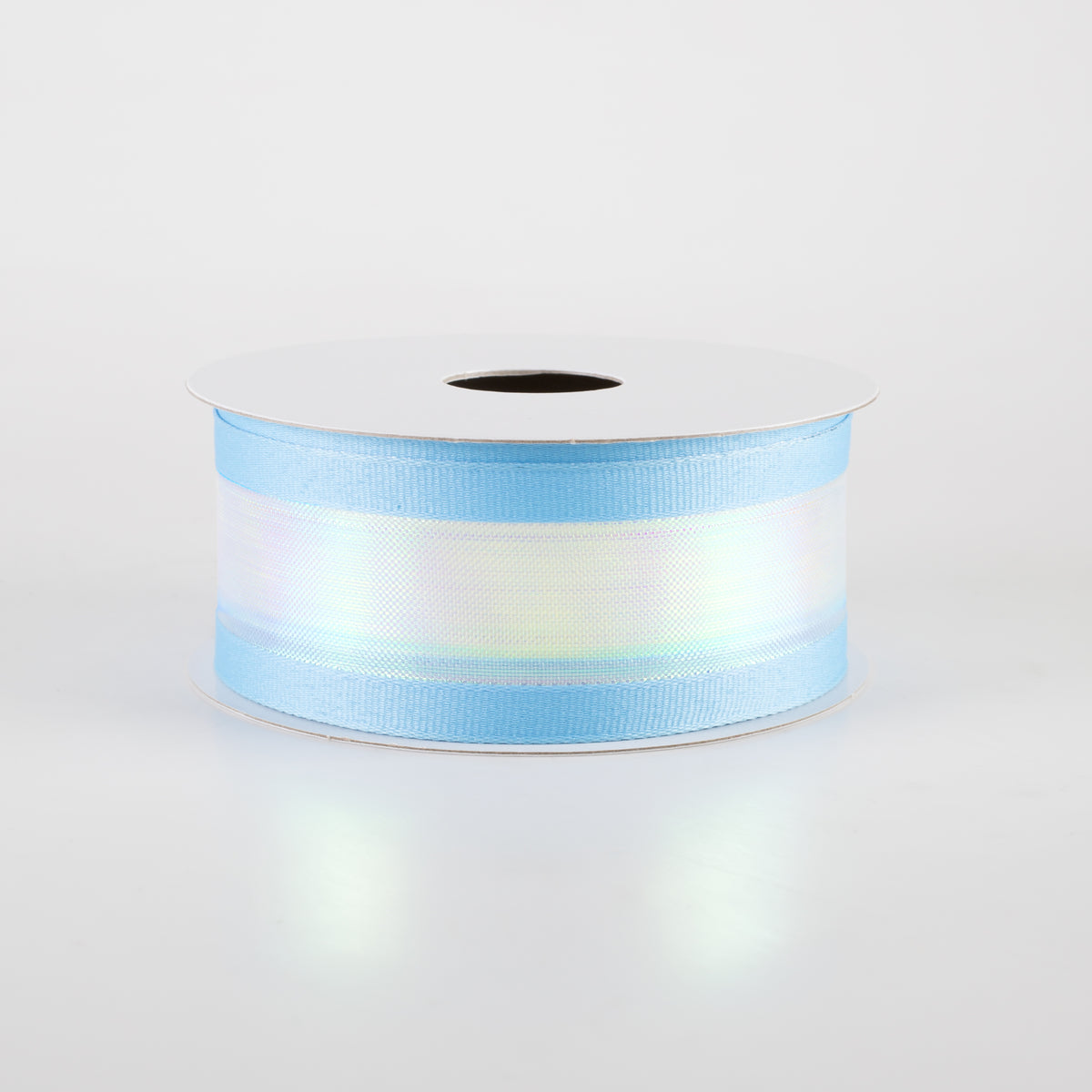 1.5" Super Iridescent Sheer with Grosgrain Edge Ribbon: Blue (10 Yards) Item Number: 37456-09-04