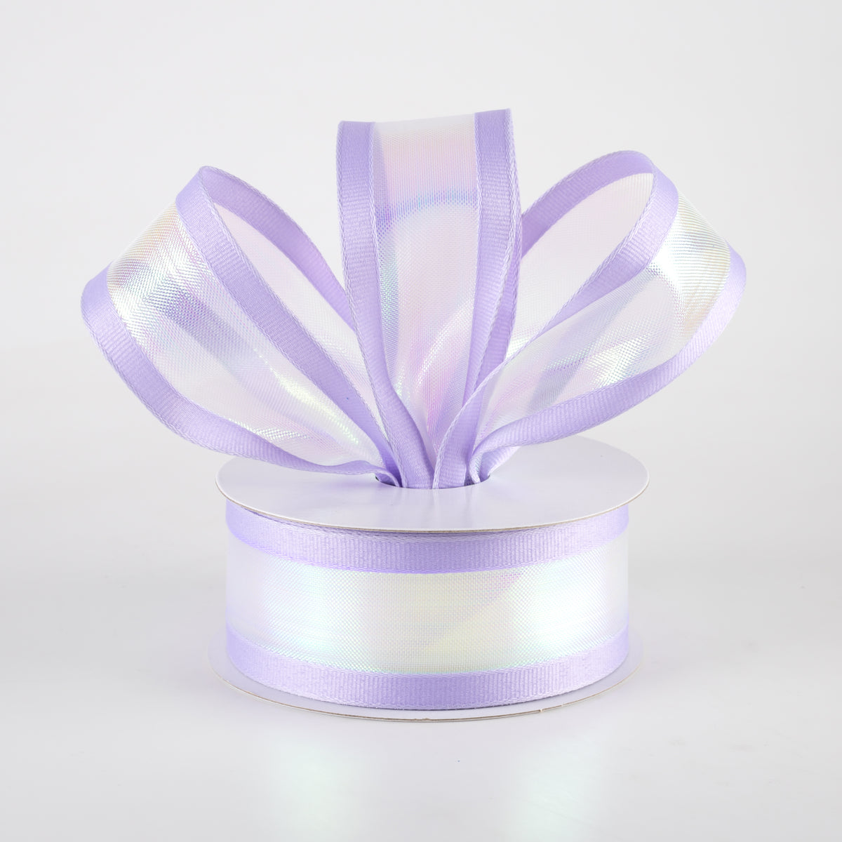 1.5" Super Iridescent Sheer with Grosgrain Edge Ribbon: Purple (10 Yards) Lifestyle Photo
