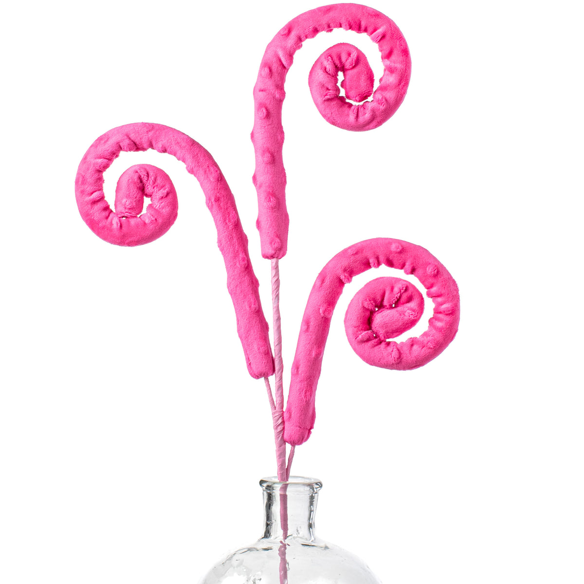 28" Swiss Dot Faux Fur Curly Spray: Fuchsia Pink Item Number: 63390BT