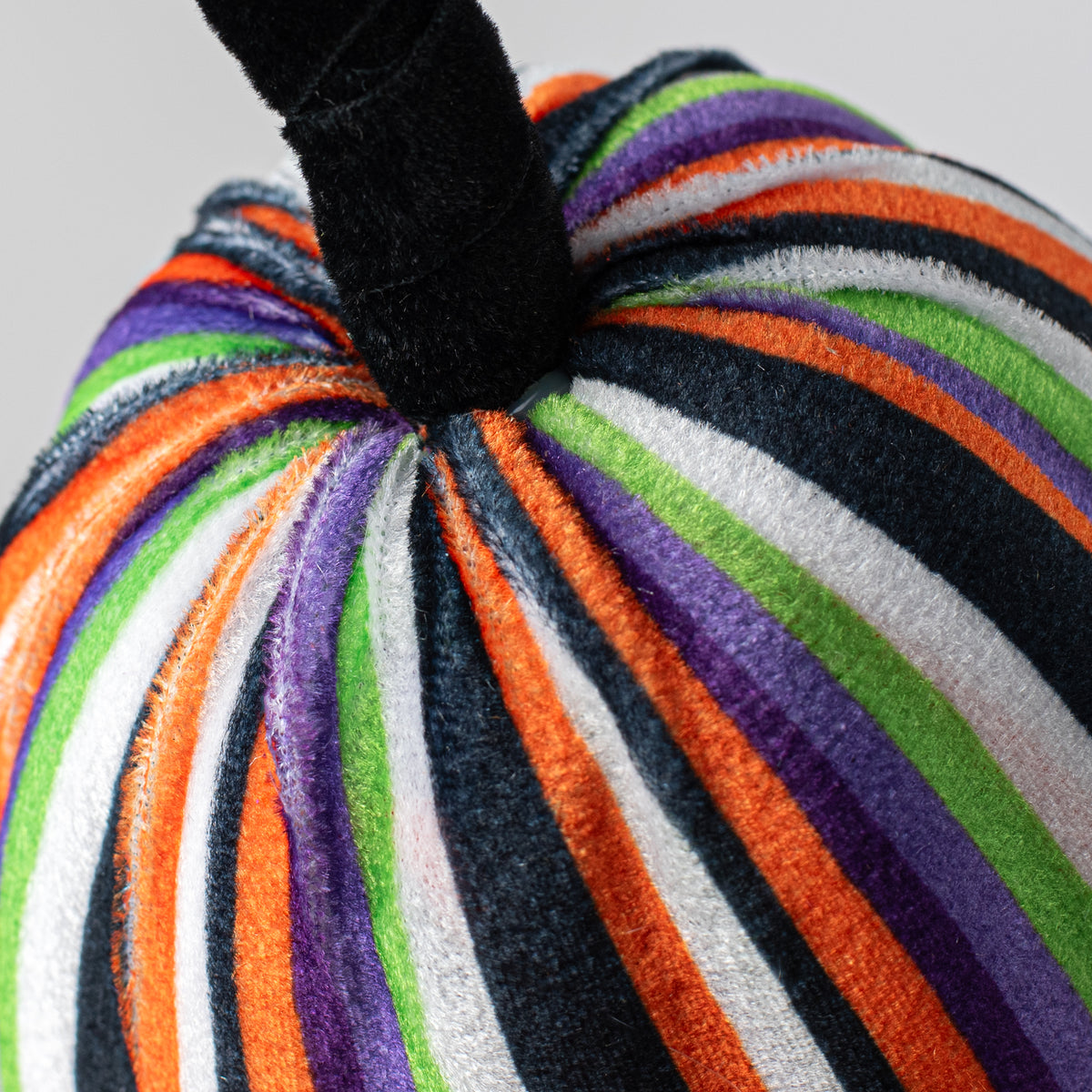 8" Tall Fabric Stripe Halloween Pumpkin Decor detail photo 3
