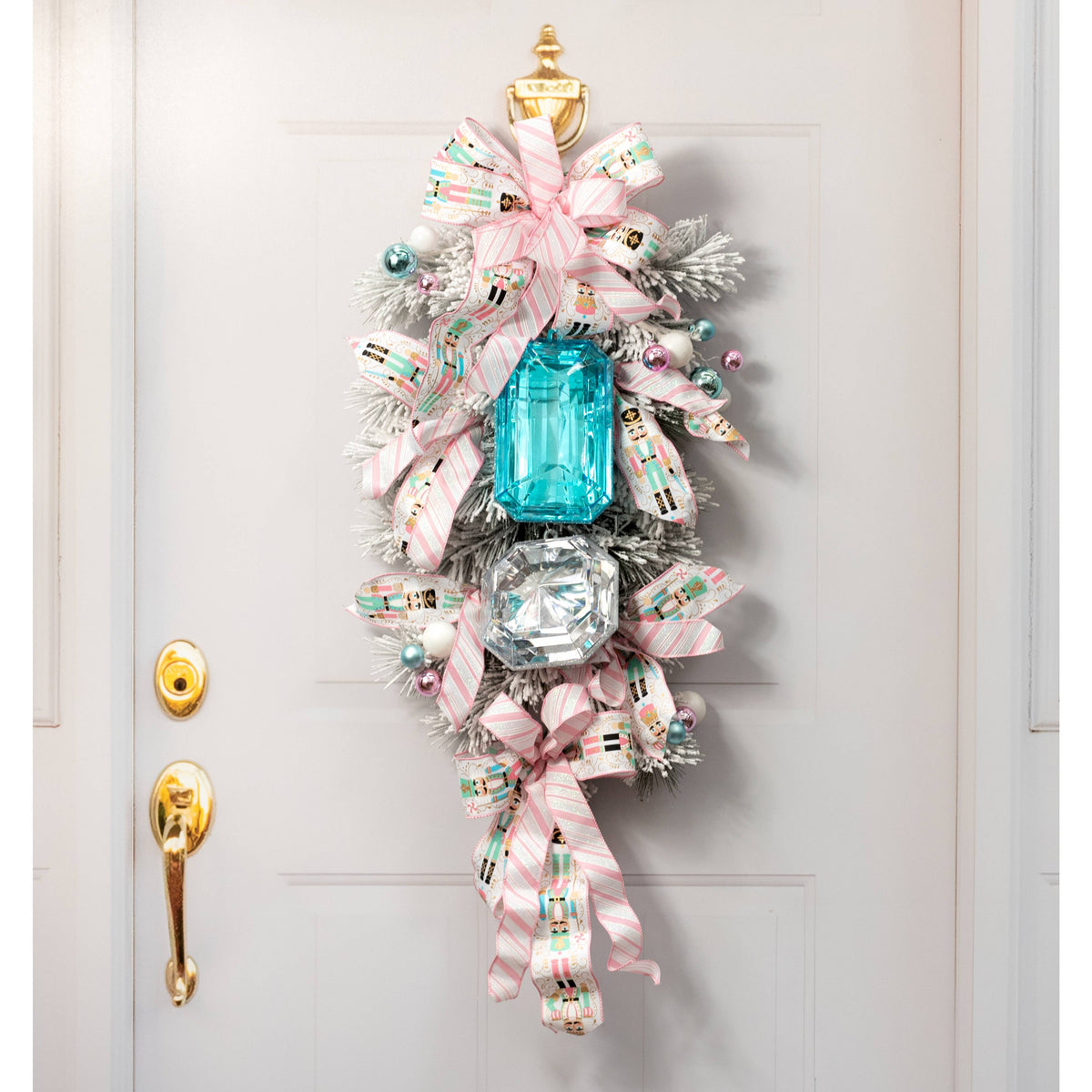 7.75" Tall Jewel Gem Ornament: Aqua Blue Lifestyle Photo