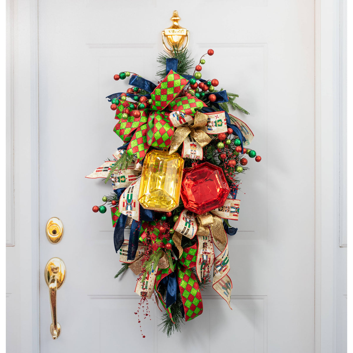 7.75" Tall Jewel Gem Ornament: Gold Lifestyle Photo