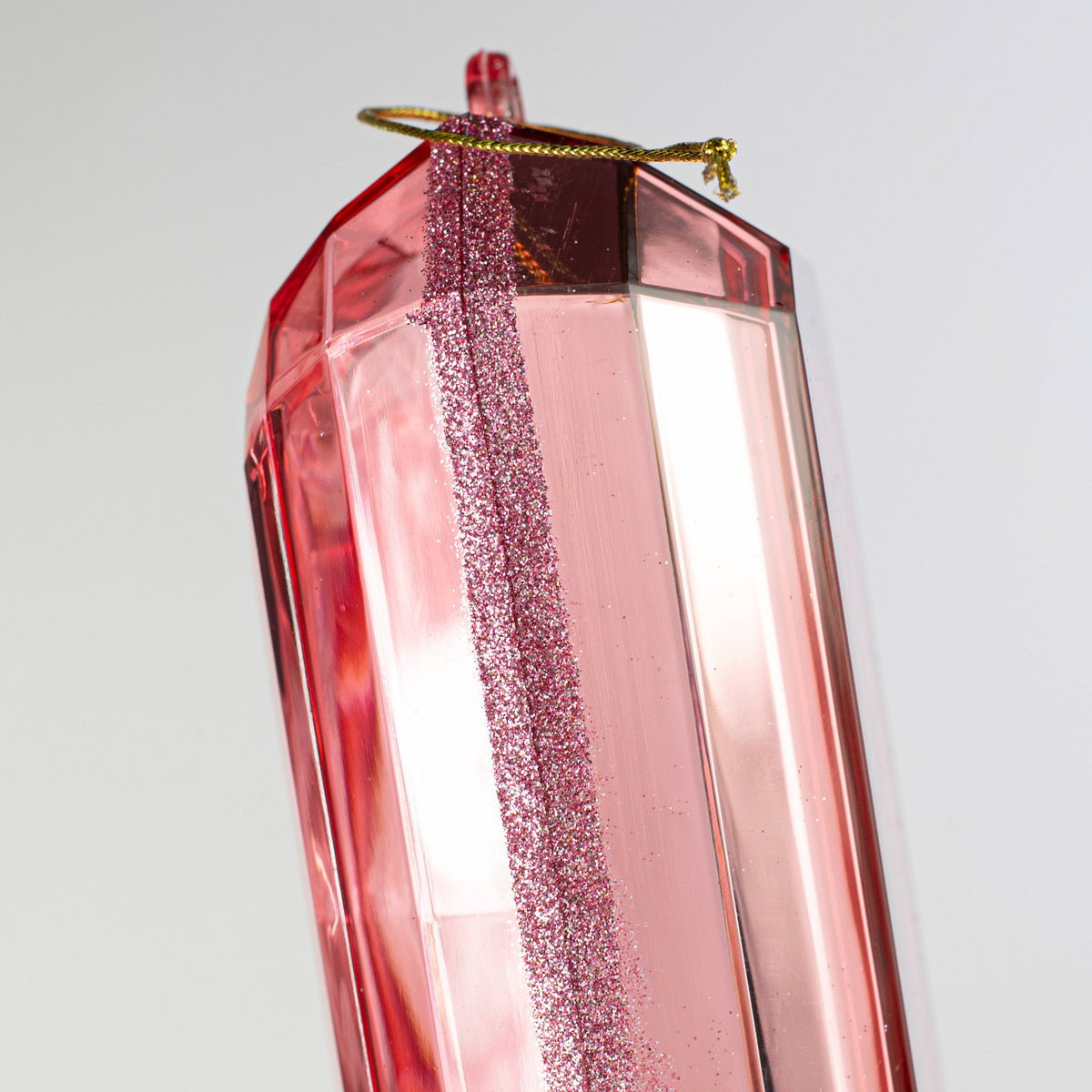 7.75" Tall Jewel Gem Ornament: Pink detail photo 3