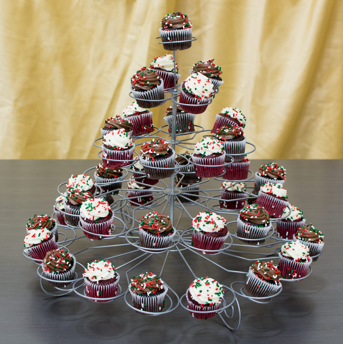Tiered Wire Mini Cupcake Stand (Holds 41) Lifestyle Photo