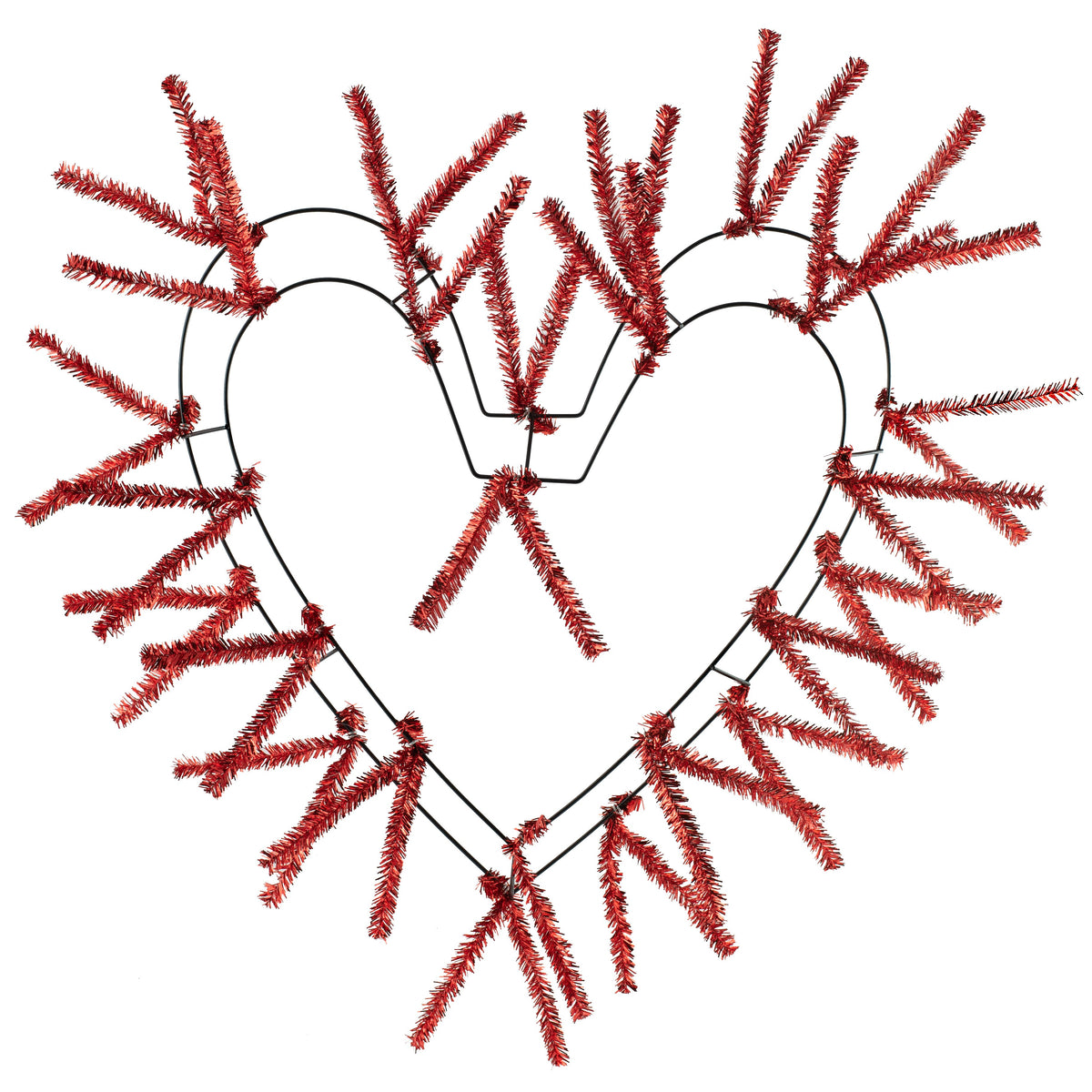 18-28" Tinsel Heart Work Form: Metallic Red Item Number: XX764924
