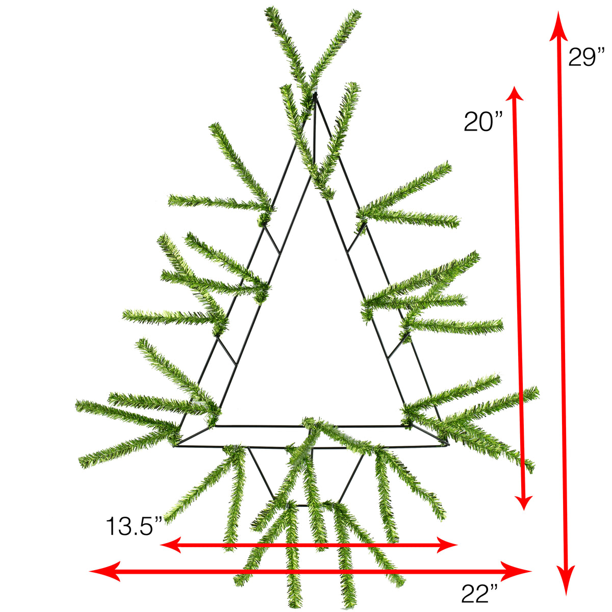 20" Tinsel Open Tree Work Form: Metallic Lime Lifestyle Photo