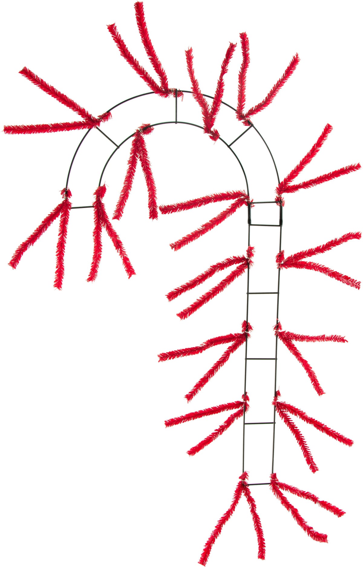 24" Tinsel Work Candy Cane Form: Red Item Number: XX769924
