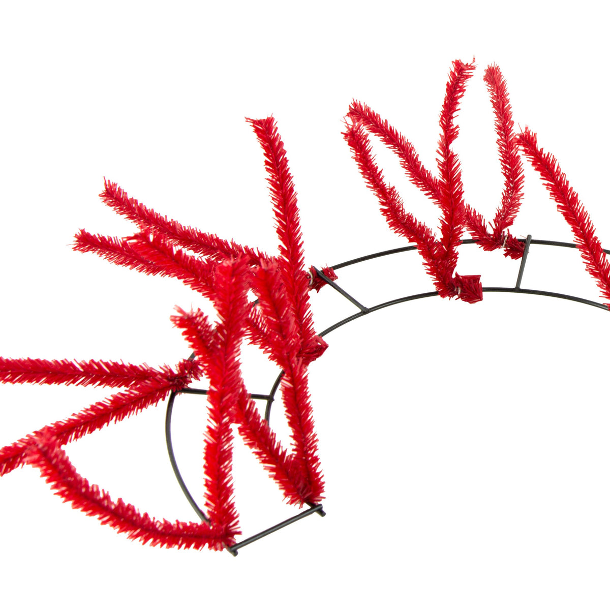 24" Tinsel Work Candy Cane Form: Red Lifestyle Photo