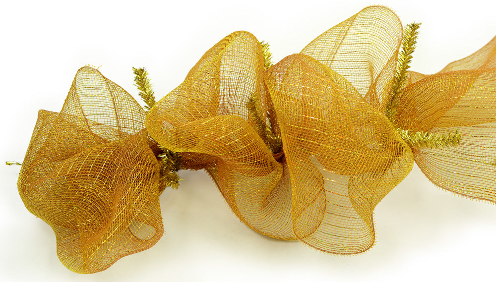 Tinsel Work Garland: Metallic Gold (9 ft) Lifestyle Photo