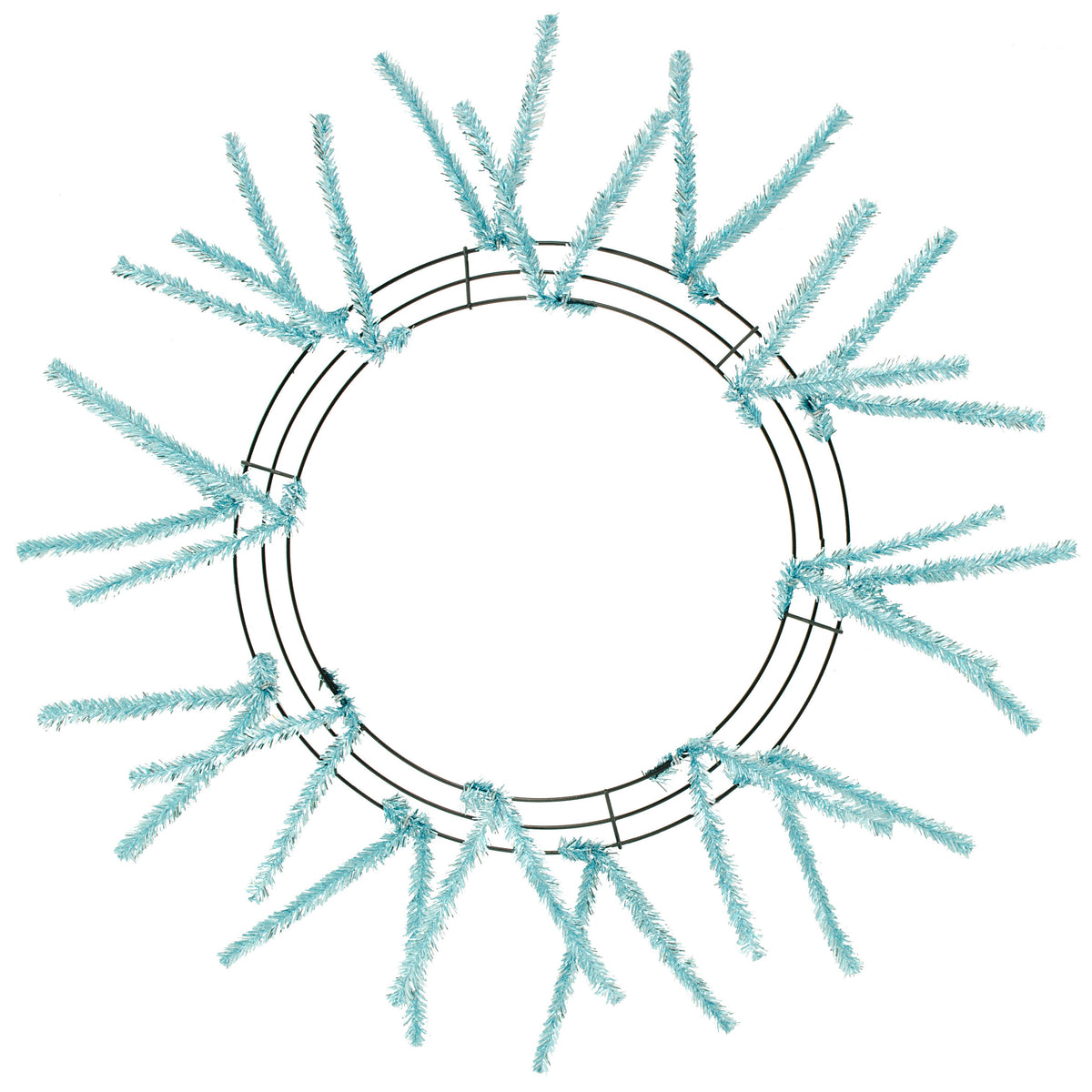 15-24" Tinsel Work Wreath Form: Metallic Turquoise Item Number: XX751130