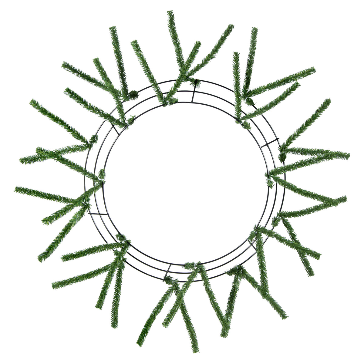 15-24" Tinsel Work Wreath Form: Two-Tone Green Item Number: XX750360