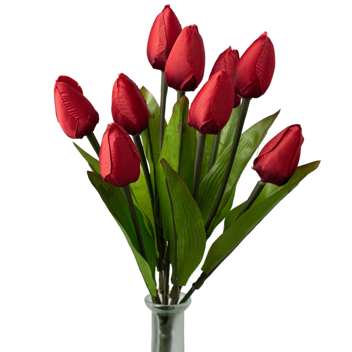 13" Tulip Bush: Red (9 Stem) Item Number: 80310-RD
