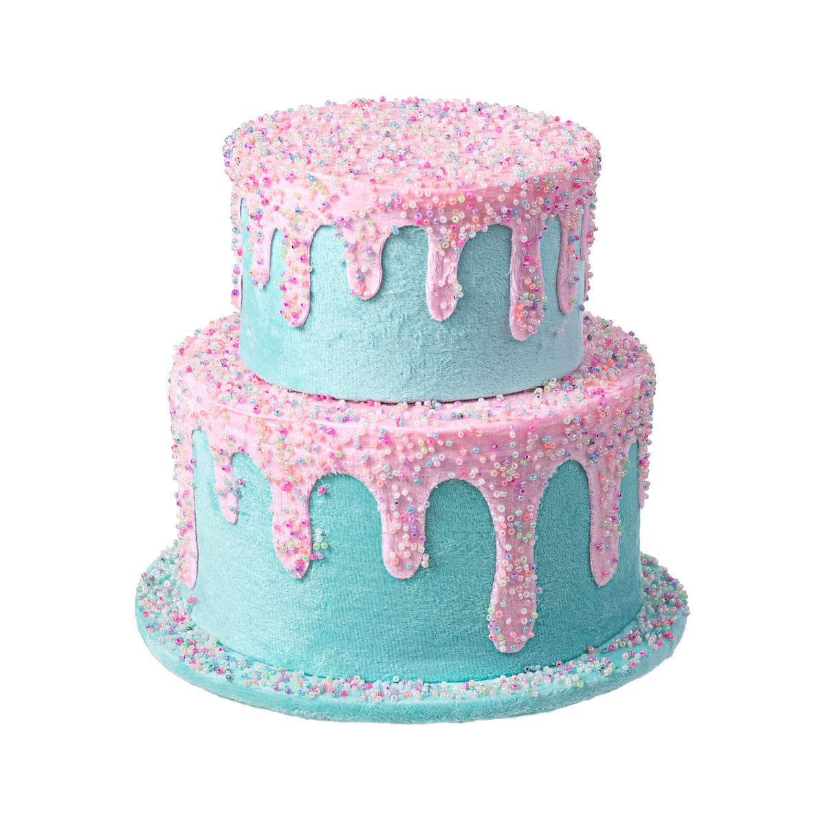 9" Two Tier Cake Decoration: Pink & Blue Item Number: 63155PKBL