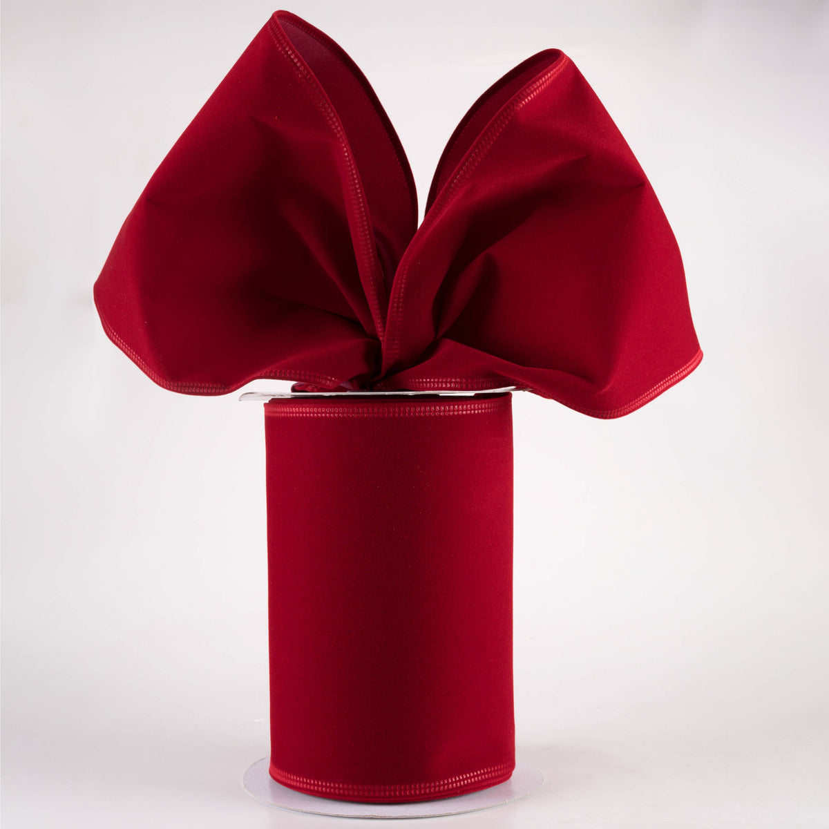 6" Value Velvet Ribbon: Dark Red (10 Yards) Lifestyle Photo