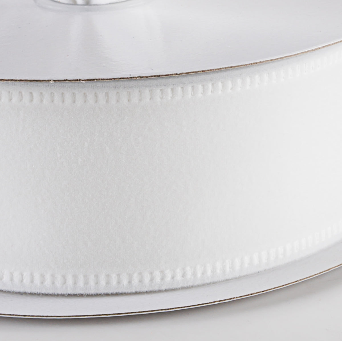 1.5" Value Velvet Ribbon: White (10 Yards) detail photo 3