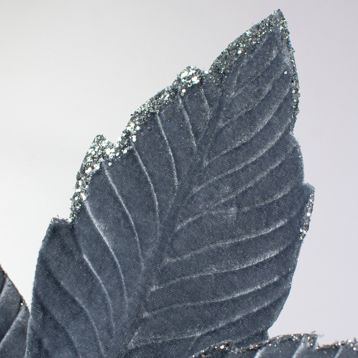 14" x 16" Velvet Poinsettia Stem: Dark Grey Lifestyle Photo