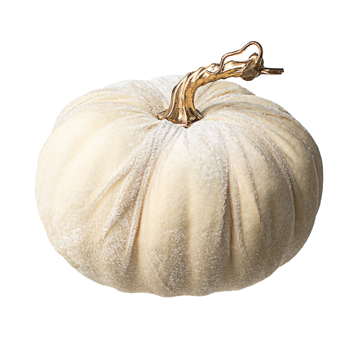 7" Velvet Pumpkin: Cream With Gold Item Number: 56779CM
