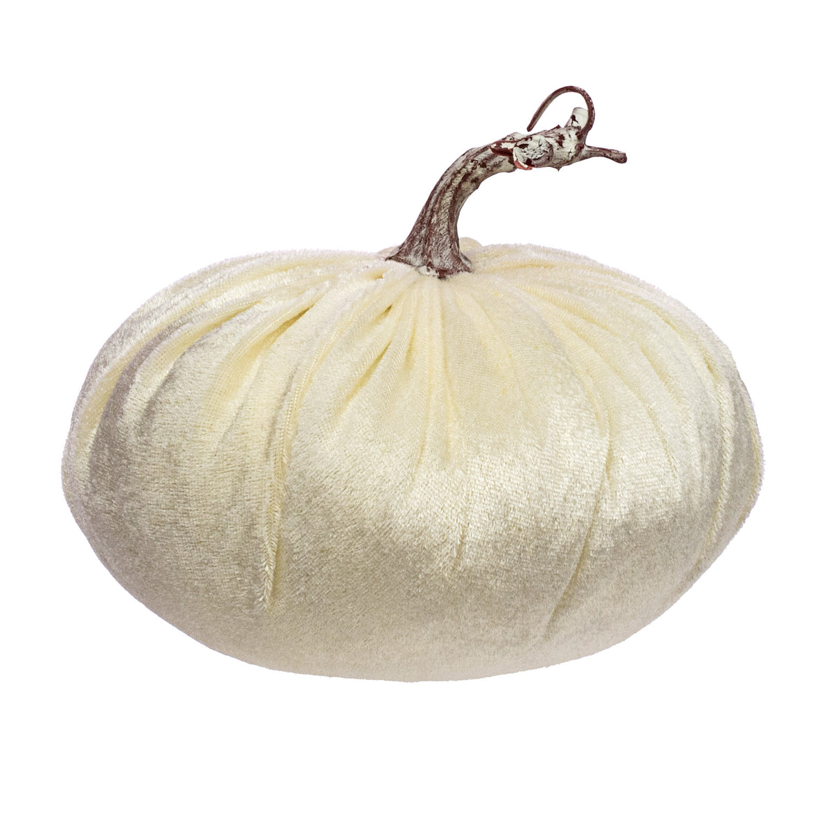 7" Velvet Pumpkin: Ivory Item Number: HA017490