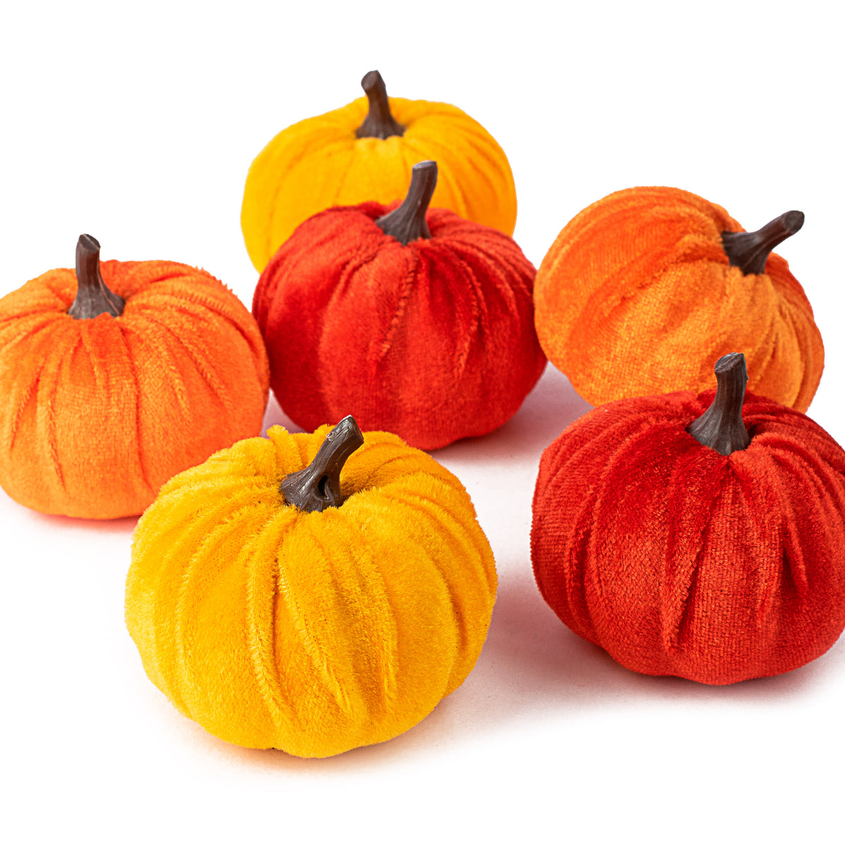 3.25 Velvet Pumpkins (Set of 6) Item Number: HA0104