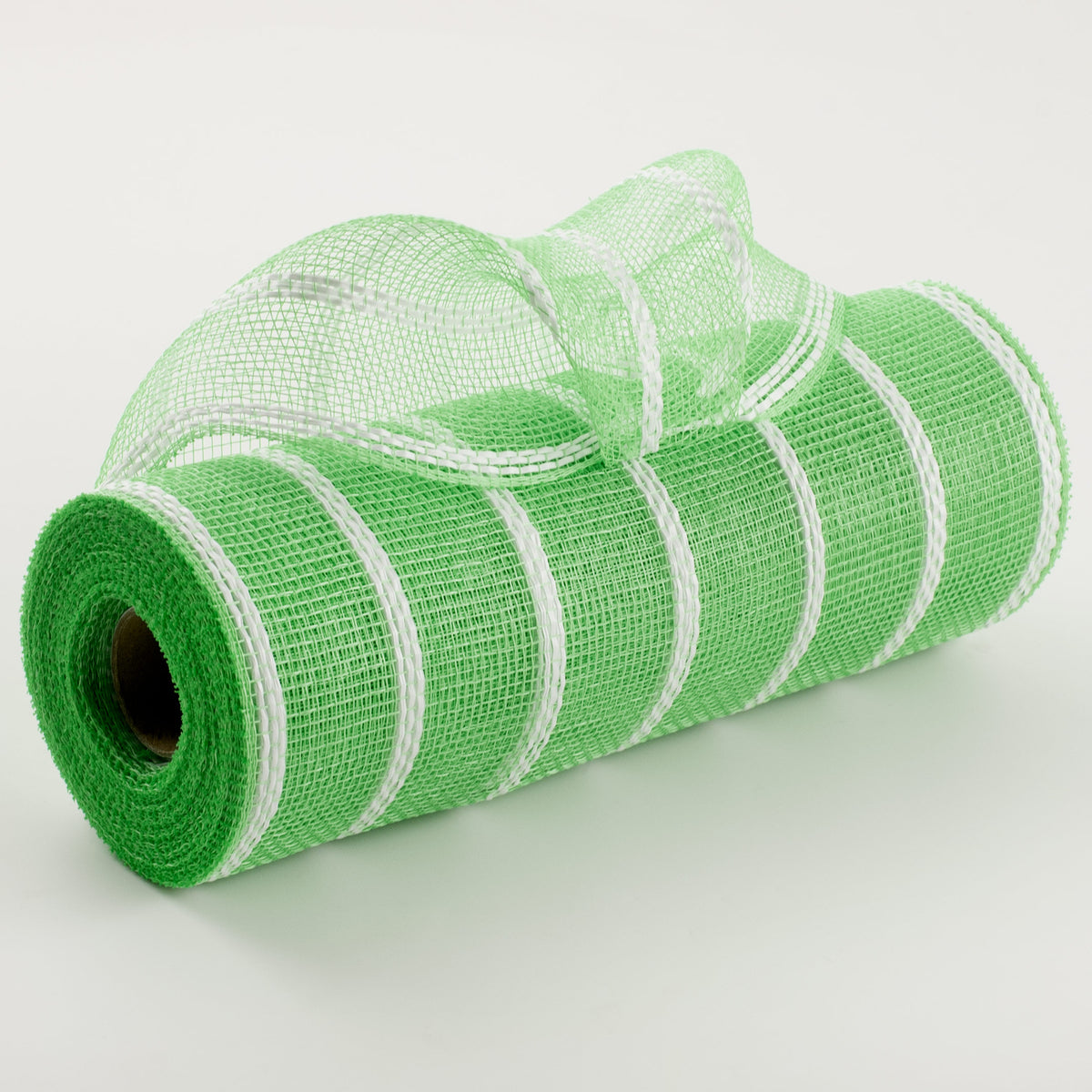 10" Vertical Wide Stripe Mesh: Lime Green & White Item Number: RE8903XM